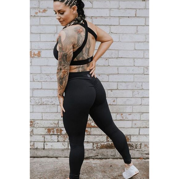 Celestial Bodiez High Rise Booty Scrunch Leggings in Classic Black Size Small - Picture 1 of 8